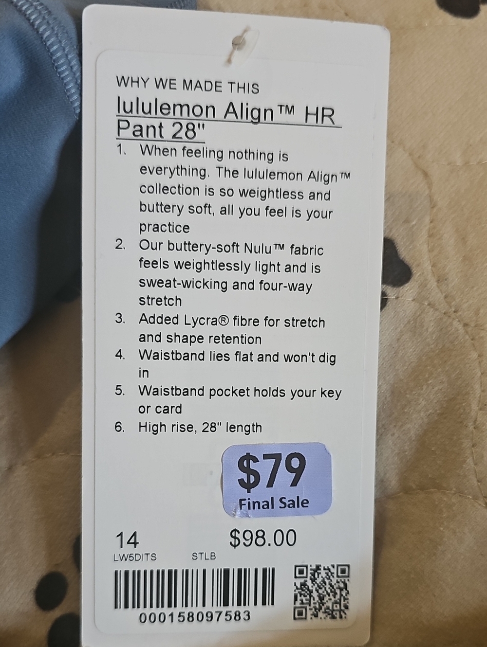 lululemon athletica Align HR Pant 28" - Steel Blue